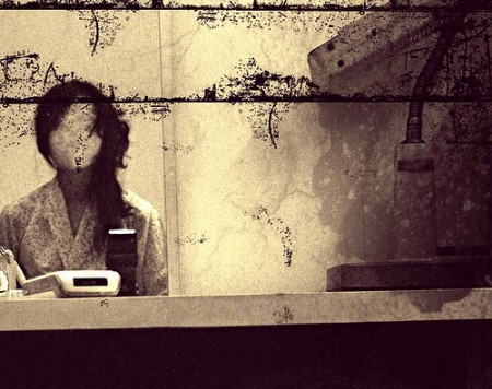 Faceless Woman in Mirror by-Atiqah Aekman W.